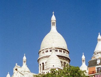 The view from our apartment - Sacre Couer on Montmartre